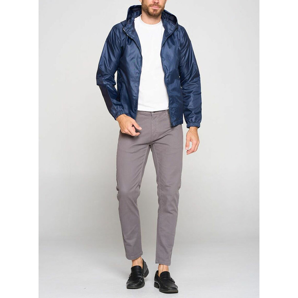 Men's Water Resistant Windbreaker Zip Up Hooded Lightweight Casual Rain Jacket N - Picture 2 of 3